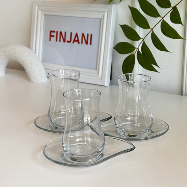 طقم إستكانات تركي حلزوني