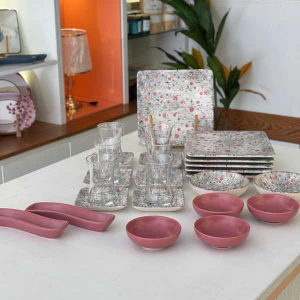 طقم فطور 26 قطعه مورد زهري