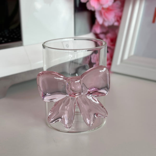 كاسة زجاج شفاف  يد فيونكا