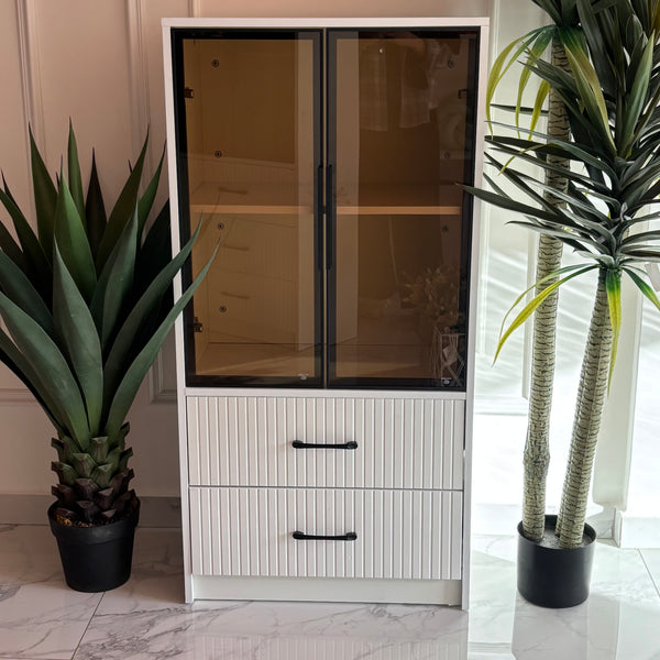 خزانه مطبخ دفه زجاجية صغيرة